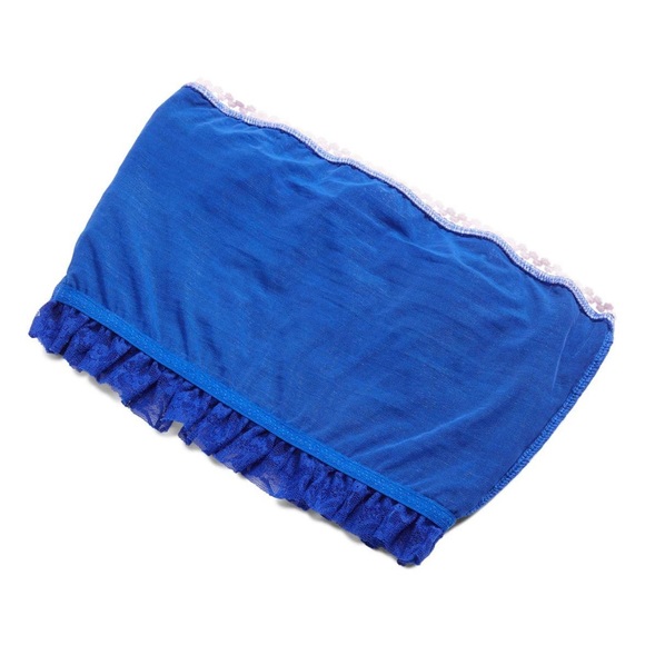 Free People Blue “Callie” Smocked Bandeau Top - Picture 8 of 10